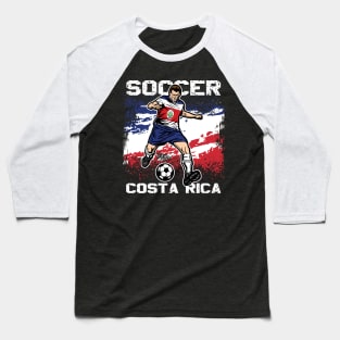 Costa Rica Soccer Futbol Baseball T-Shirt